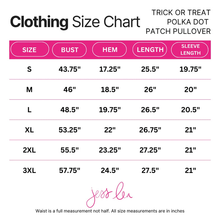 Trick or Treat Polka Dot Patch Pullover - Face 2 Soul Beauty Boutique