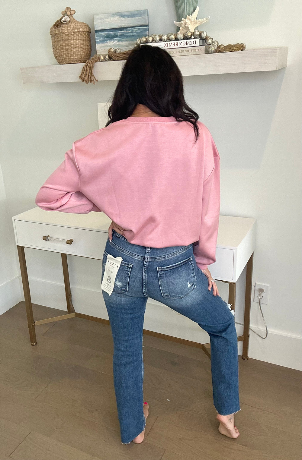 High Rise Knee Distressed Jeans By Risen - Face 2 Soul Beauty Boutique