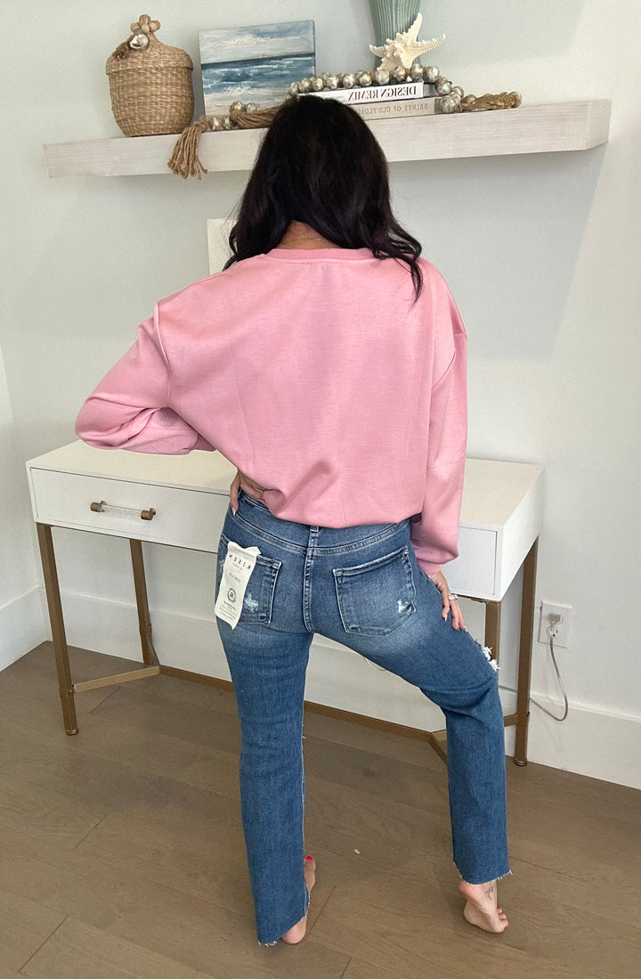 High Rise Knee Distressed Jeans By Risen - Face 2 Soul Beauty Boutique