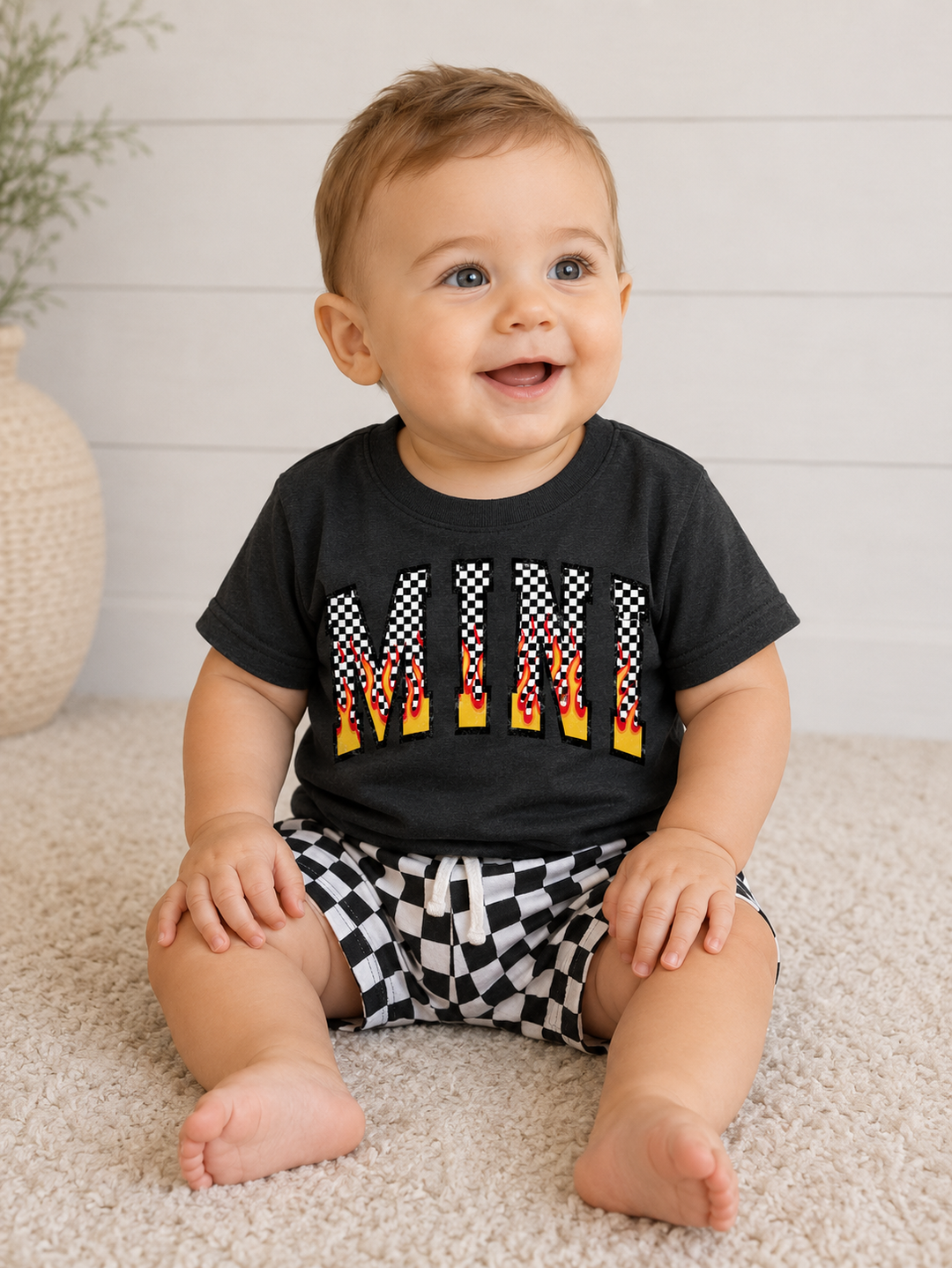 Made To Order: Mama &amp; Mini Checkered Fire Tees - Face 2 Soul Beauty Boutique