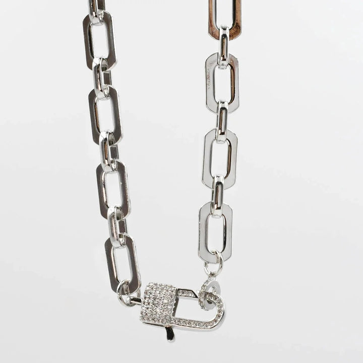 Lock Crystal Necklace by Treasure Jewels