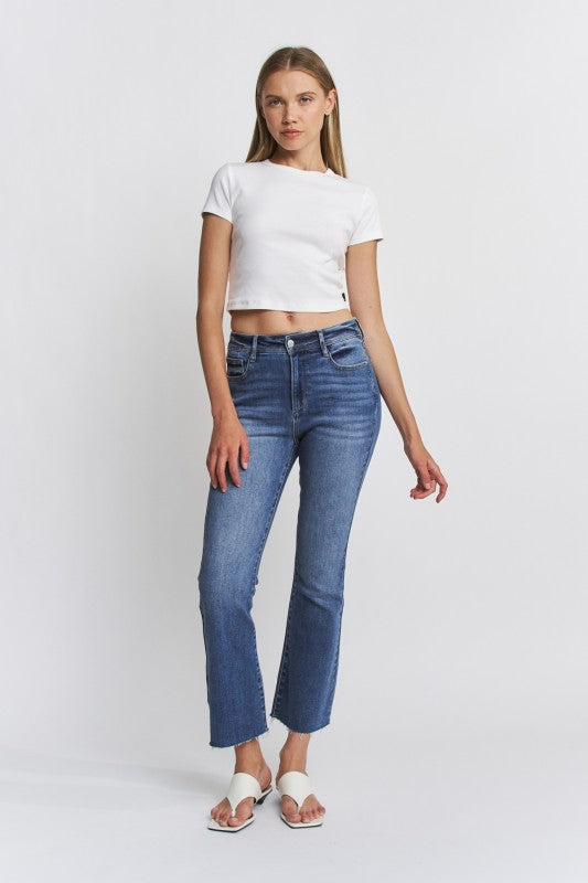 Highrise Bootcut Ankle Jeans By Mica Denim - Face 2 Soul Beauty Boutique