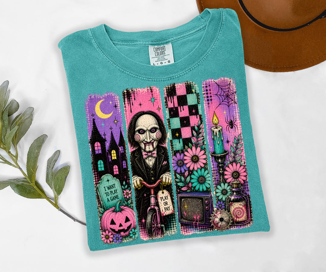 Made To Order: Retro Horror Characters on Seafoam CC Tee