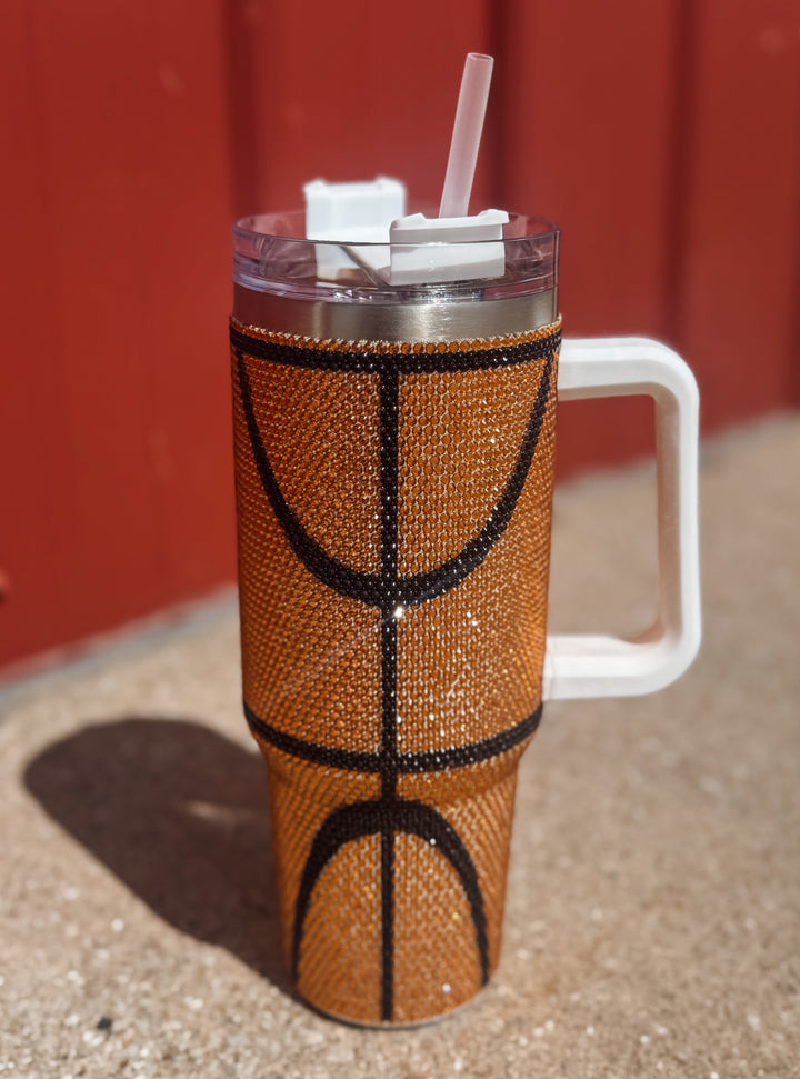 Sports Rhinestone 40oz Tumbler - Face 2 Soul Beauty Boutique