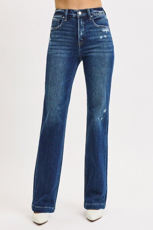The Sutton High Rise Straight Leg Jeans with Tummy Control - Face 2 Soul Beauty Boutique