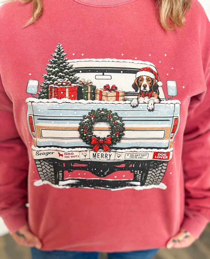 Made To Order: Dog Truck Christmas on Comfort Colors