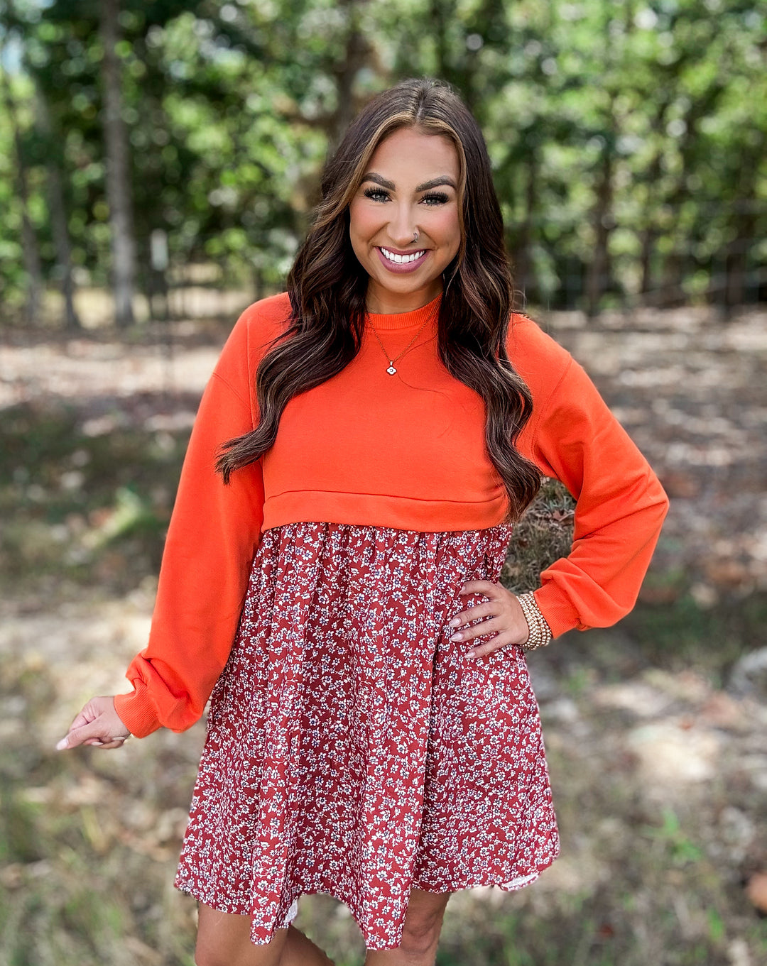 Feelin’ Like Fall Floral Dress