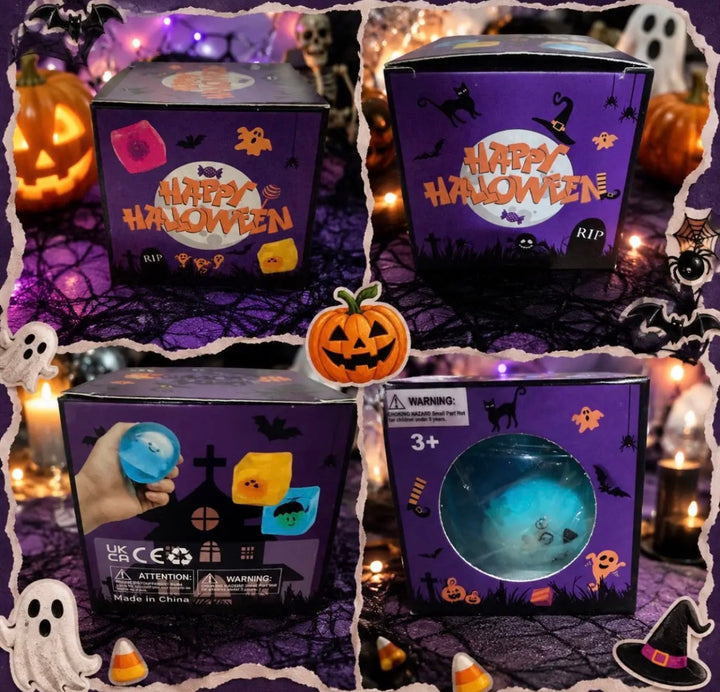 Halloween Glow-in-the-Dark Squishy Cubes