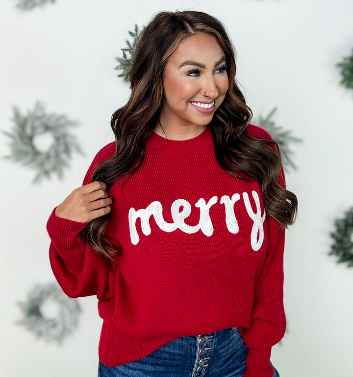 Burgundy Merry Sweater
