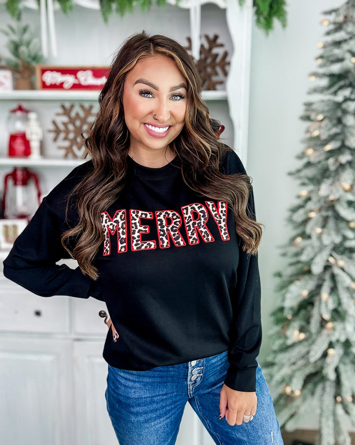 Merry Leopard Luxe Pullover