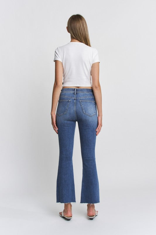 Highrise Bootcut Ankle Jeans By Mica Denim - Face 2 Soul Beauty Boutique
