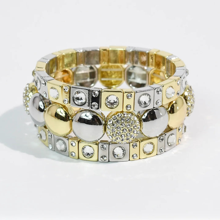 Mix Metal Sparkle Stack Set
