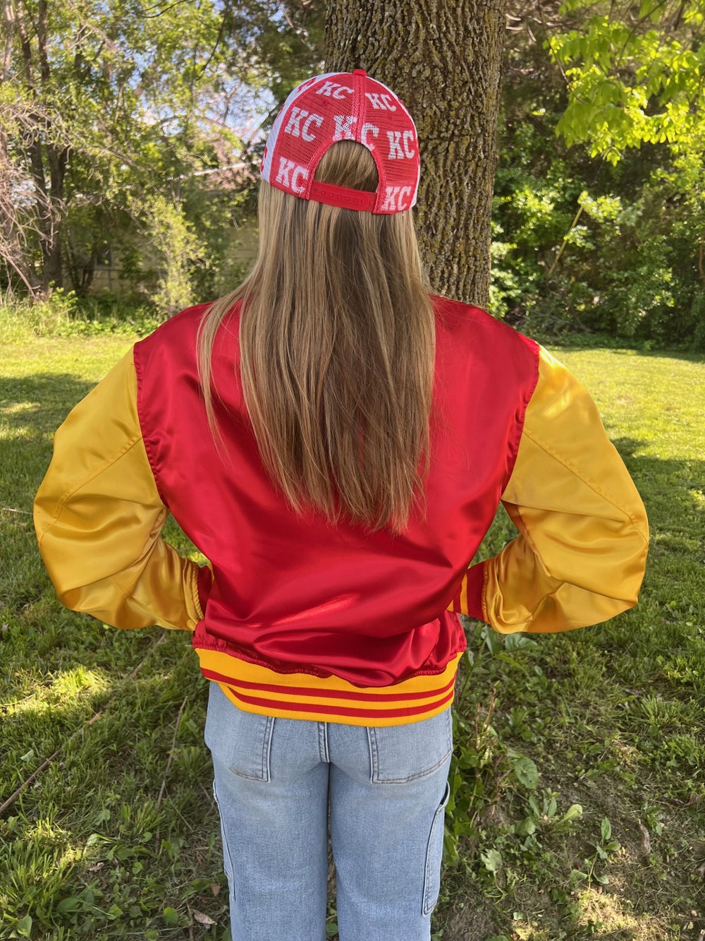 Red & Yellow Satin Jackets - Face 2 Soul Beauty Boutique
