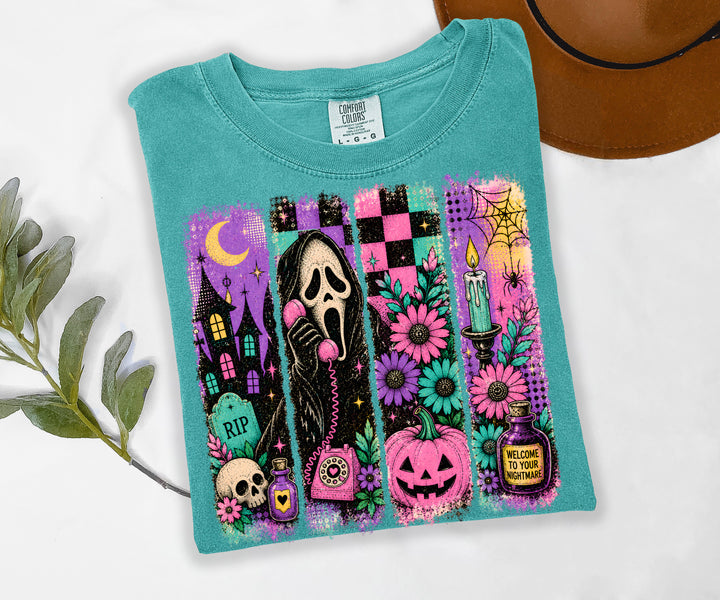 Made To Order: Retro Horror Characters on Seafoam CC Tee