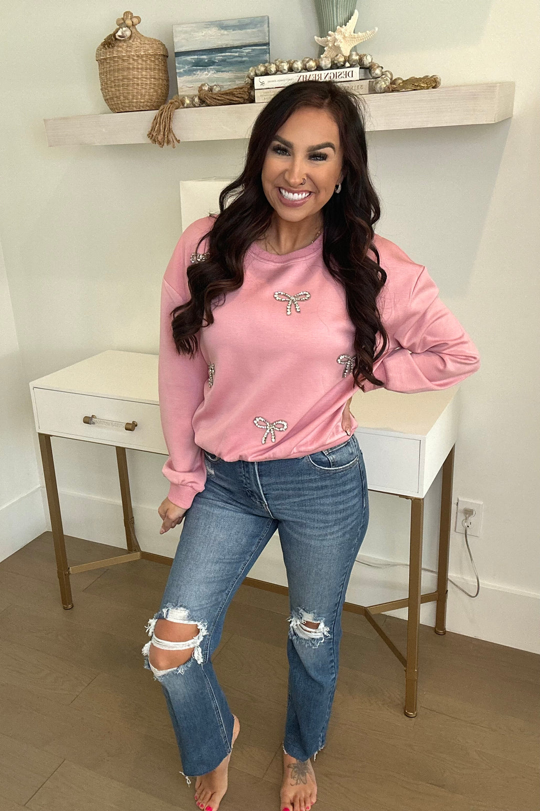 High Rise Knee Distressed Jeans By Risen - Face 2 Soul Beauty Boutique