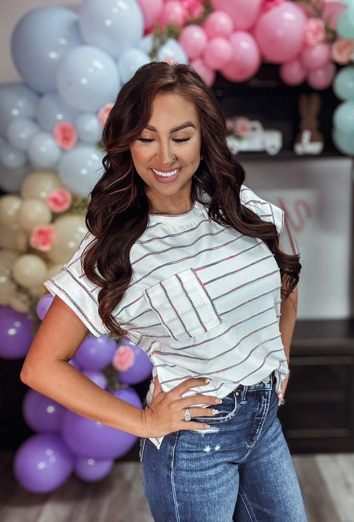 Full of Personality Striped Shortsleeve - Face 2 Soul Beauty Boutique