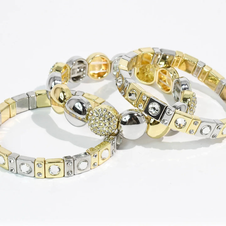 Mix Metal Sparkle Stack Set