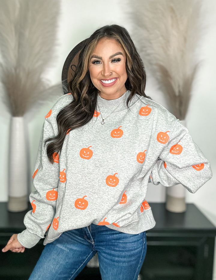 Halloween Reversible Mock Neck Sweatshirt