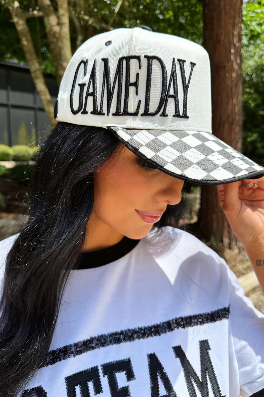 Game Day Checkered Hat - Face 2 Soul Beauty Boutique