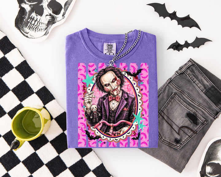 Made To Order: Preppy Horror Characters on Violet CC Tee