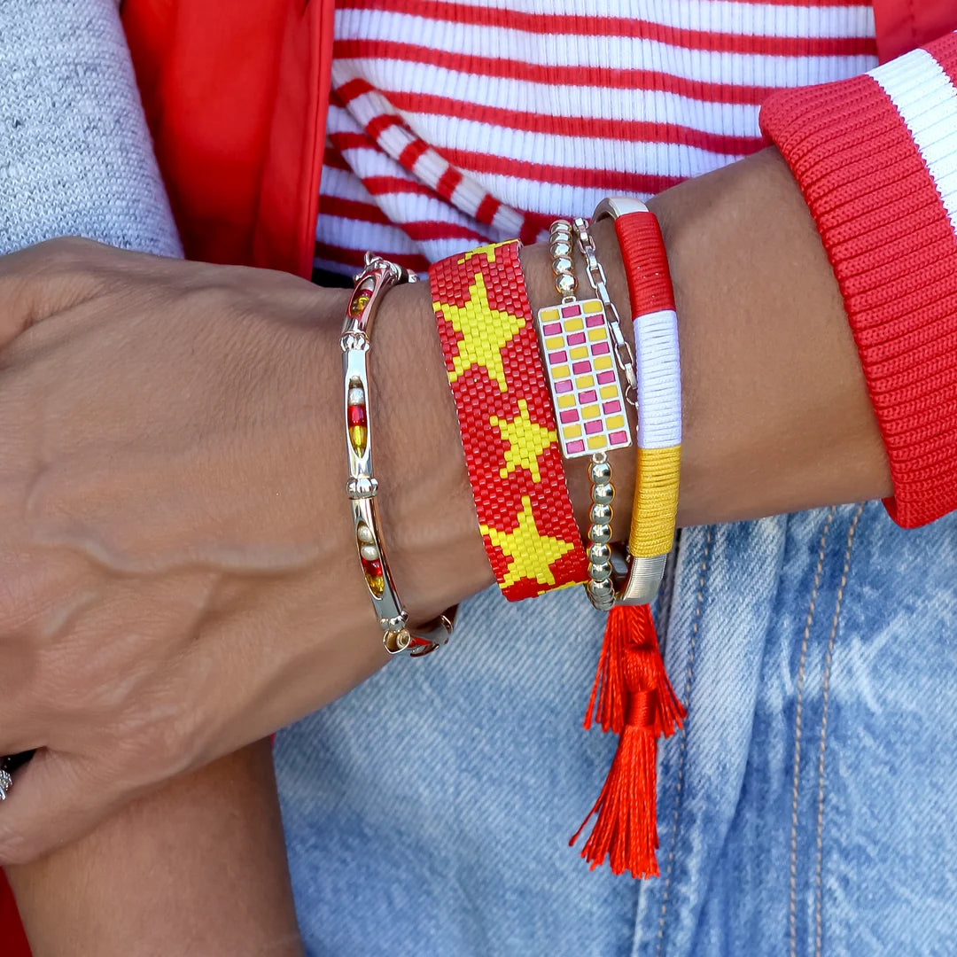 Beaded Star Cuff