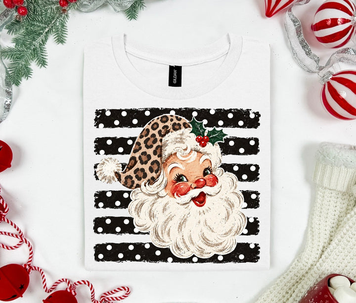 Made To Order: Polka Dot Santa White Tee