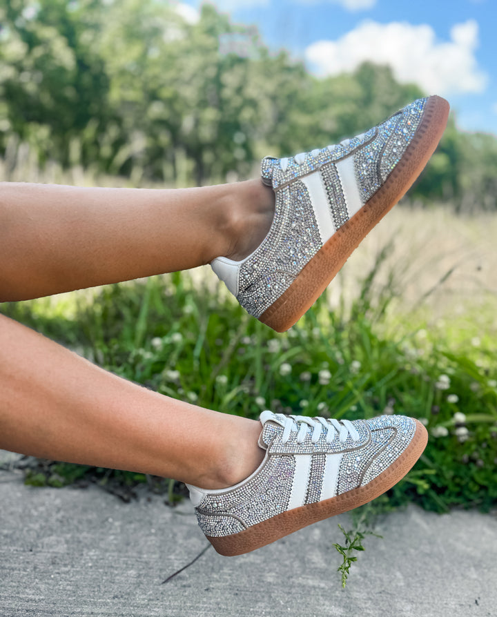 Heads Up Rhinestone Sneakers - Face 2 Soul Beauty Boutique
