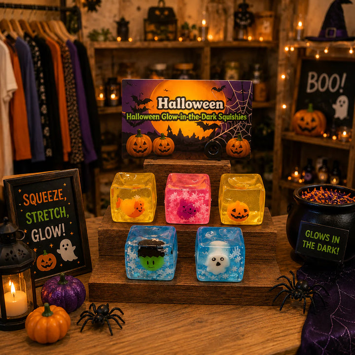 Halloween Glow-in-the-Dark Squishy Cubes - Face 2 Soul Beauty Boutique