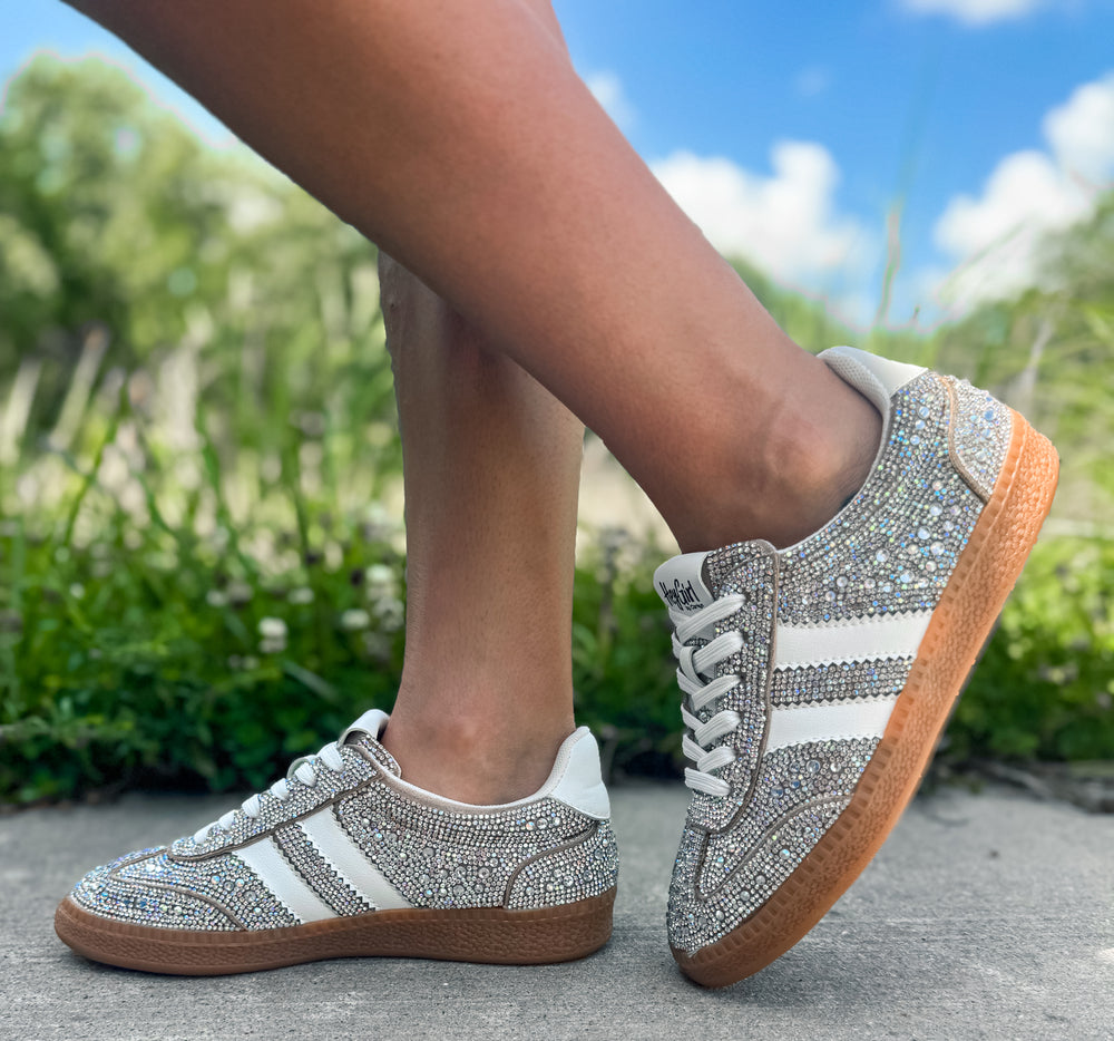 Heads Up Rhinestone Sneakers - Face 2 Soul Beauty Boutique