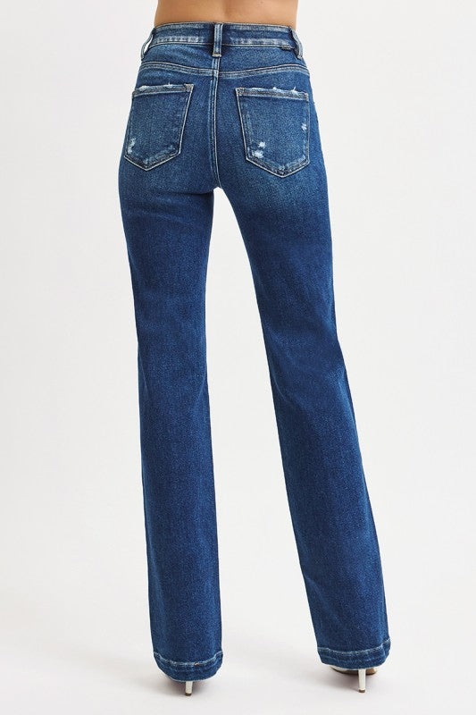 The Sutton High Rise Straight Leg Jeans with Tummy Control - Face 2 Soul Beauty Boutique