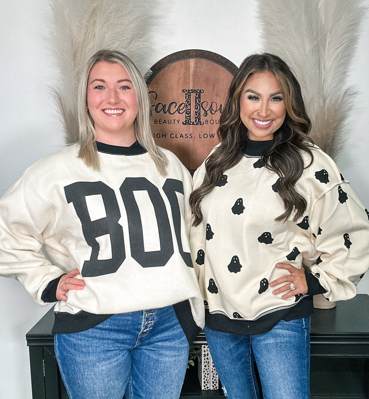 Boo Reversible Mock Neck Sweatshirt