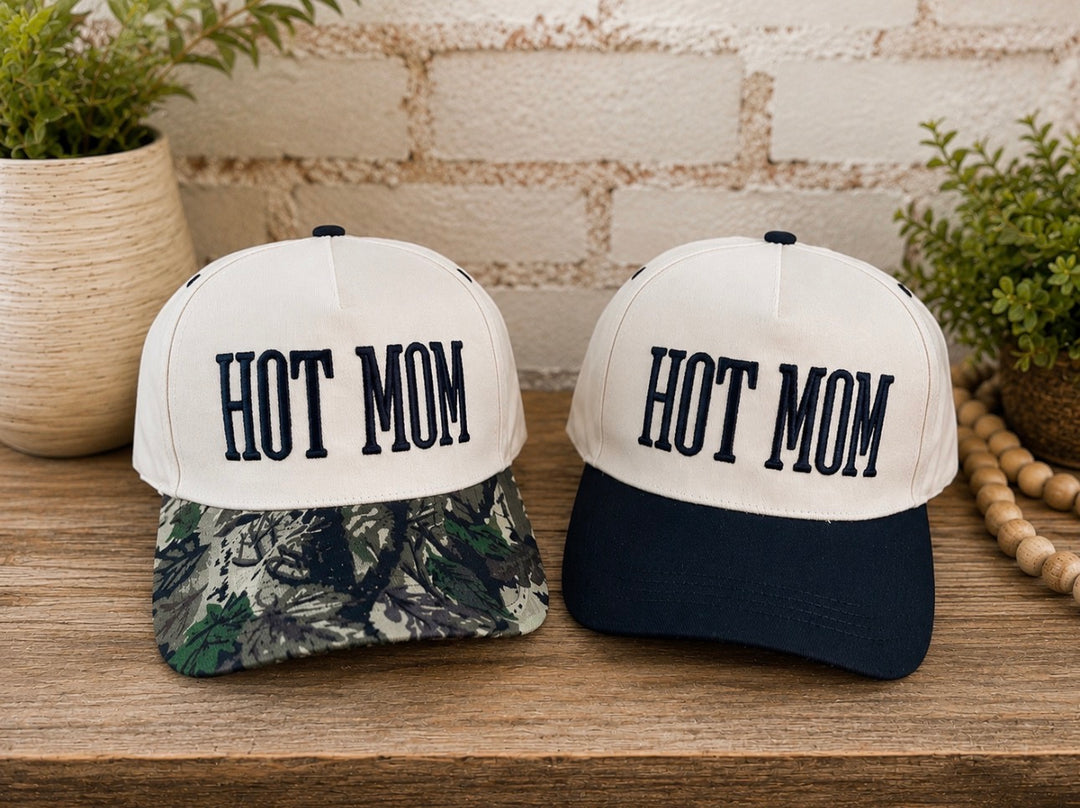 Hot Mom Embroidered Hats - Face 2 Soul Beauty Boutique