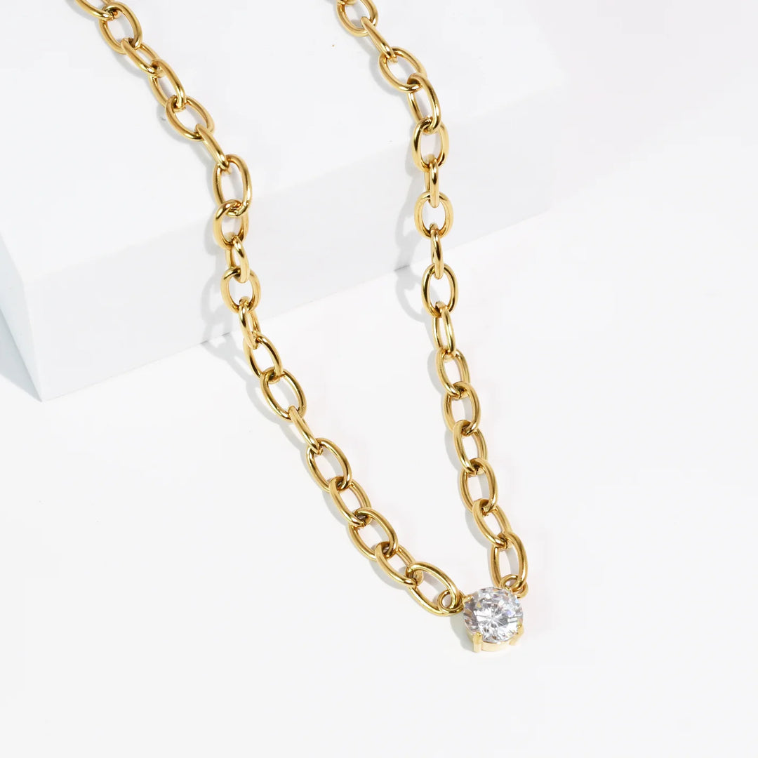 Waterproof Promise Crystal Necklace