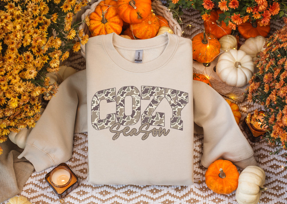 Made to Order: Camo Cozy Season Sweatshirt - Face 2 Soul Beauty Boutique