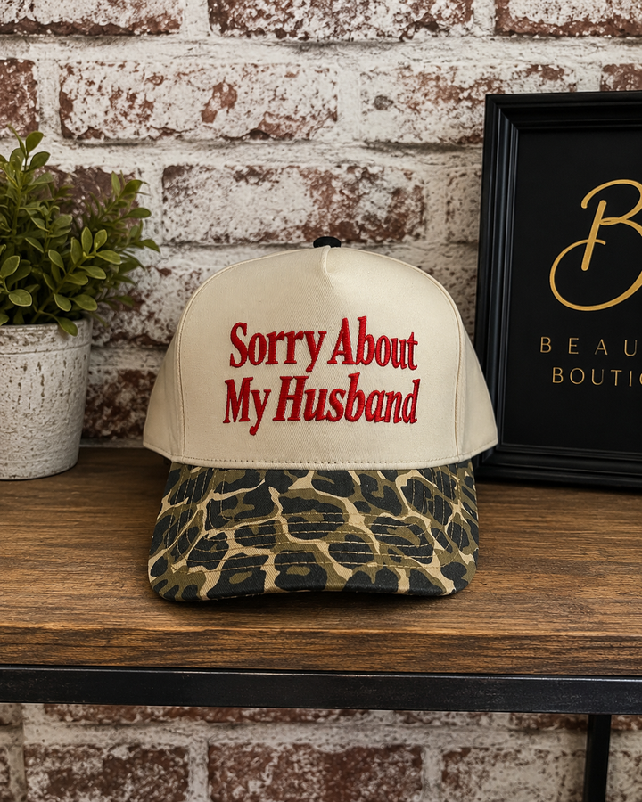 Sorry About My Husband Embroidered Hat