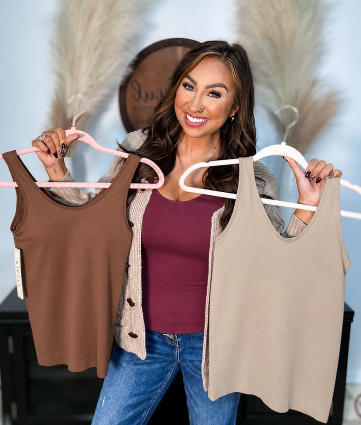 Everyones Favorite Reversible Tank with Built in Bra