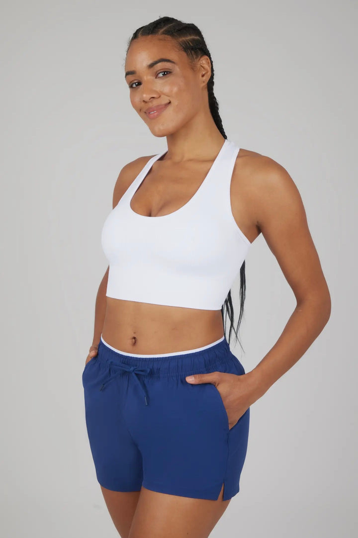 Contrast Waistband Shorts - Face 2 Soul Beauty Boutique