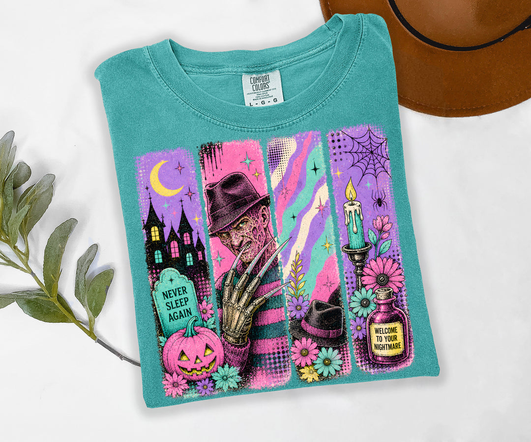 Made To Order: Retro Horror Characters on Seafoam CC Tee