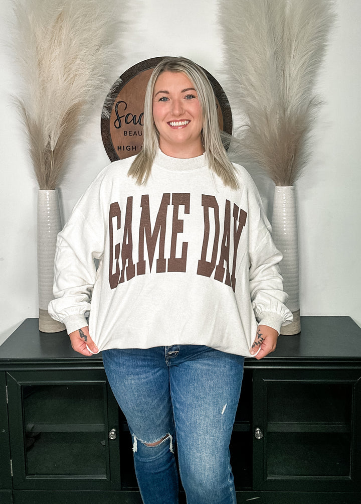 Reversible Game Day &amp; Football Mock Neck Sweatshirt