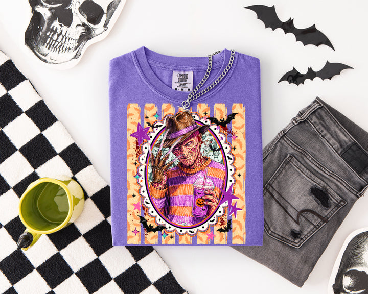 Made To Order: Preppy Horror Characters on Violet CC Tee