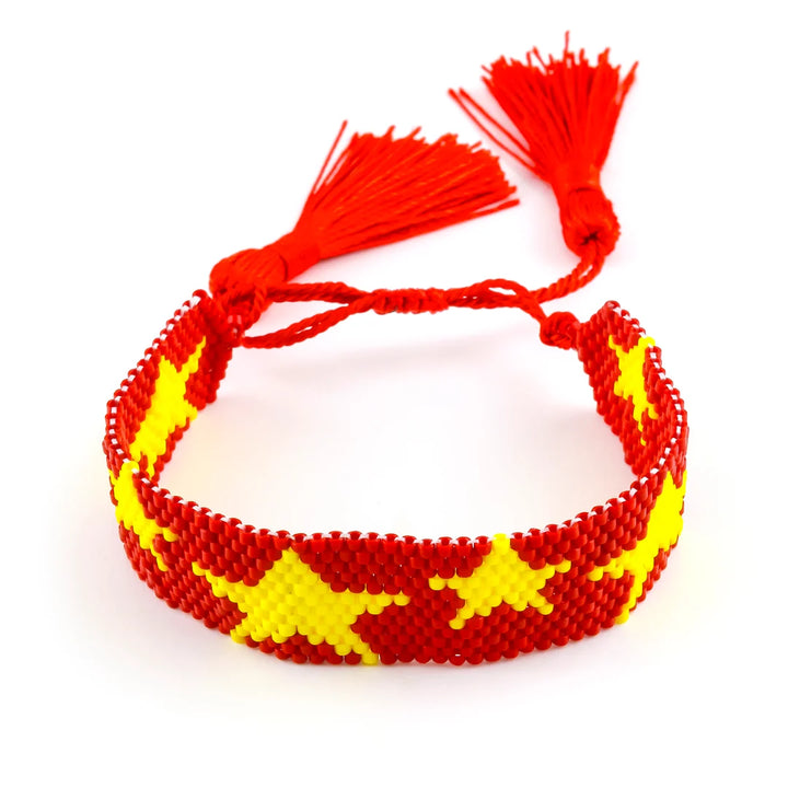 Beaded Star Cuff