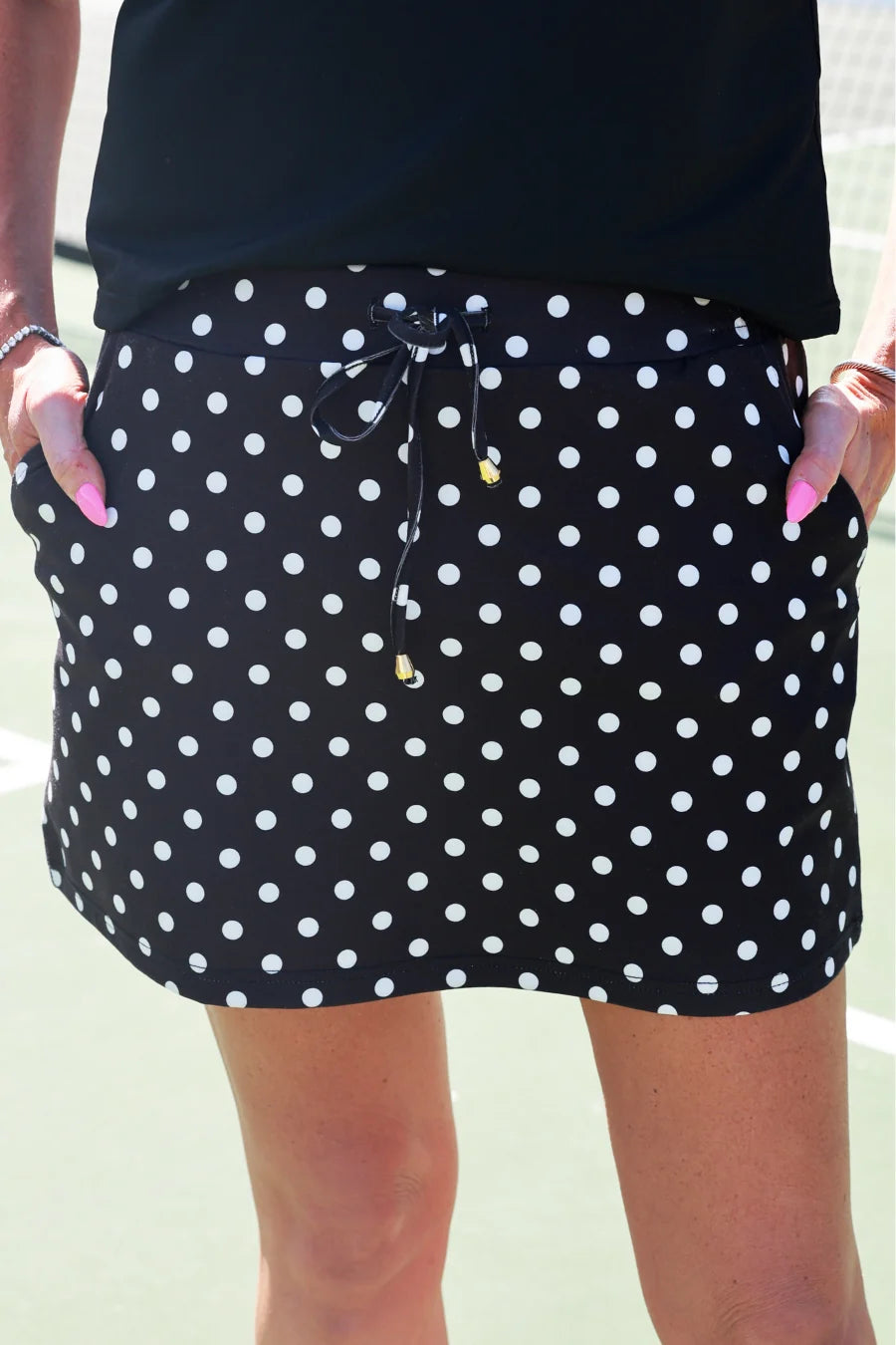 After Dark Polka Dot Skort