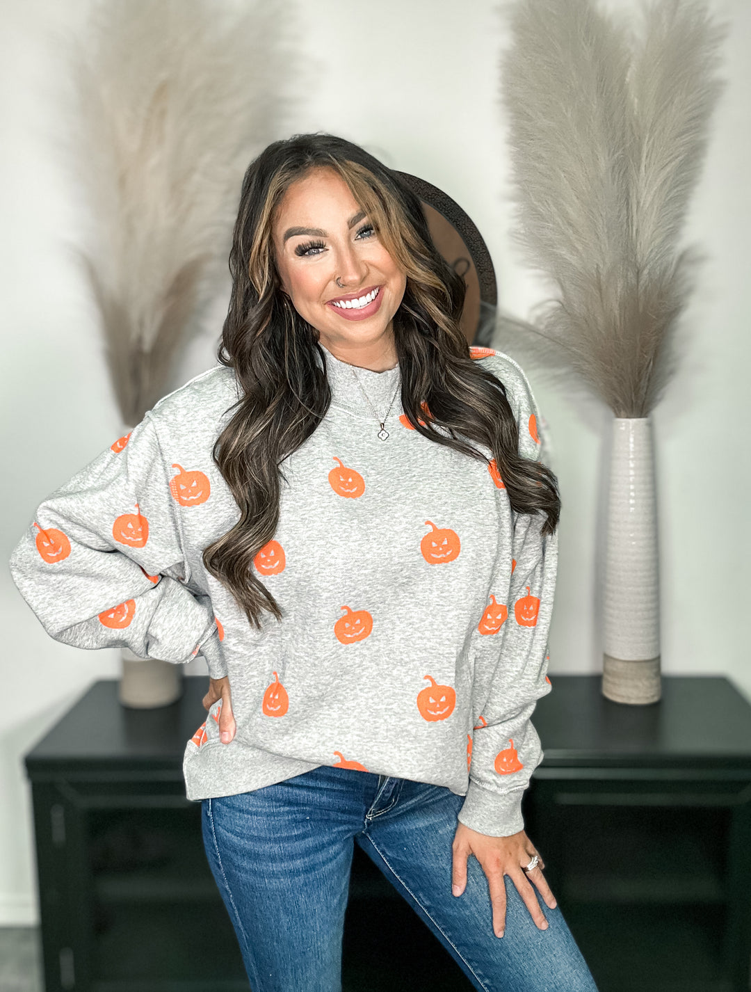 Halloween Reversible Mock Neck Sweatshirt