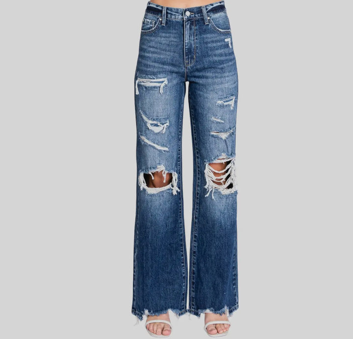 The Erin High Rise Rigid Flare Jeans - Face 2 Soul Beauty Boutique