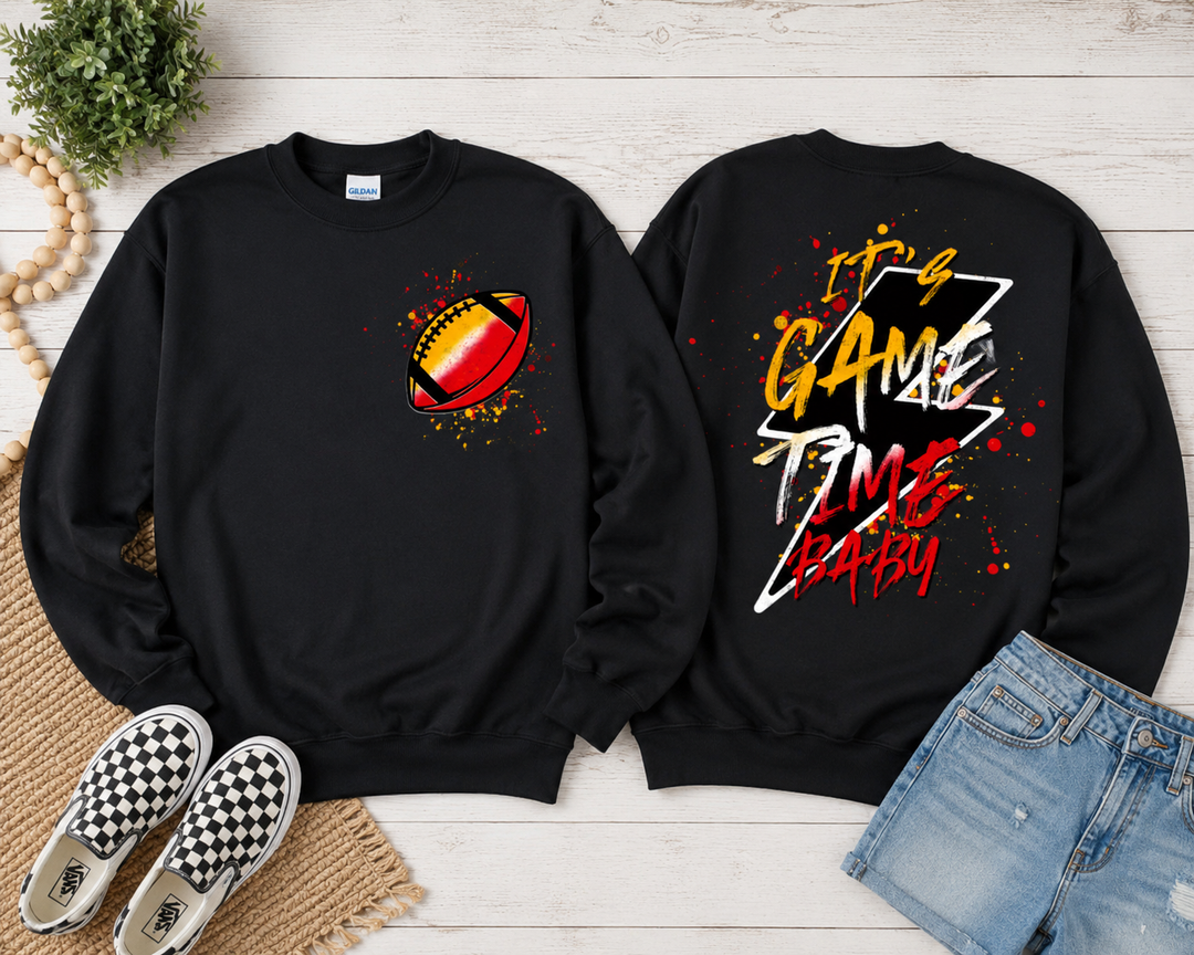 Made To Order: Double Design Game Time Baby on Black - Face 2 Soul Beauty Boutique