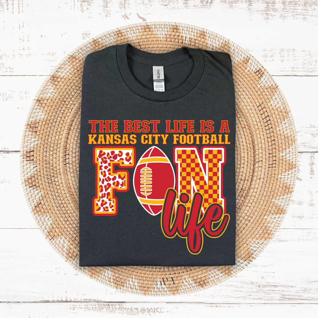 Made to Order: The Best Life is a Kansas City Football Fan Life on Black - Face 2 Soul Beauty Boutique