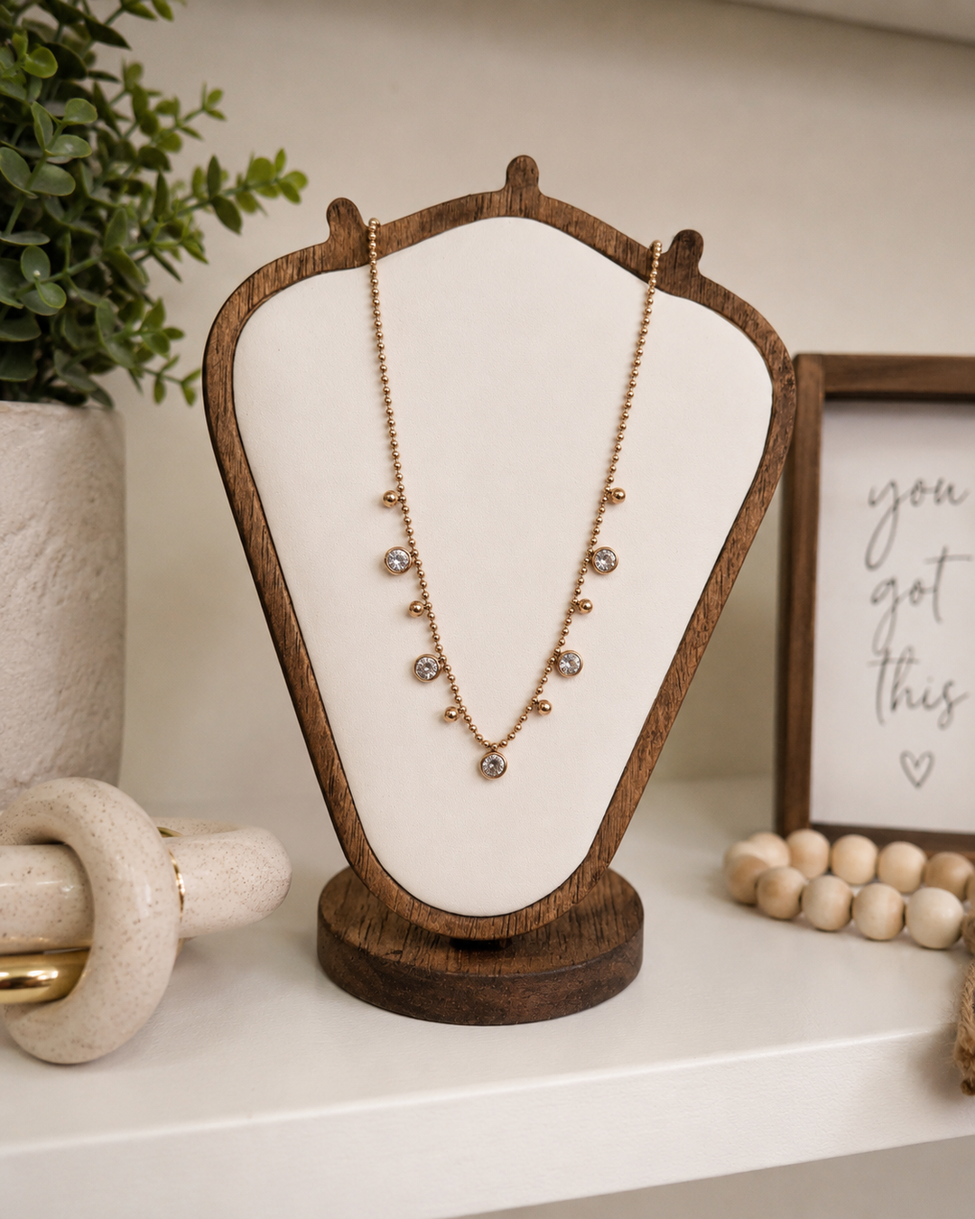 Diamond Drops Necklace - Face 2 Soul Beauty Boutique