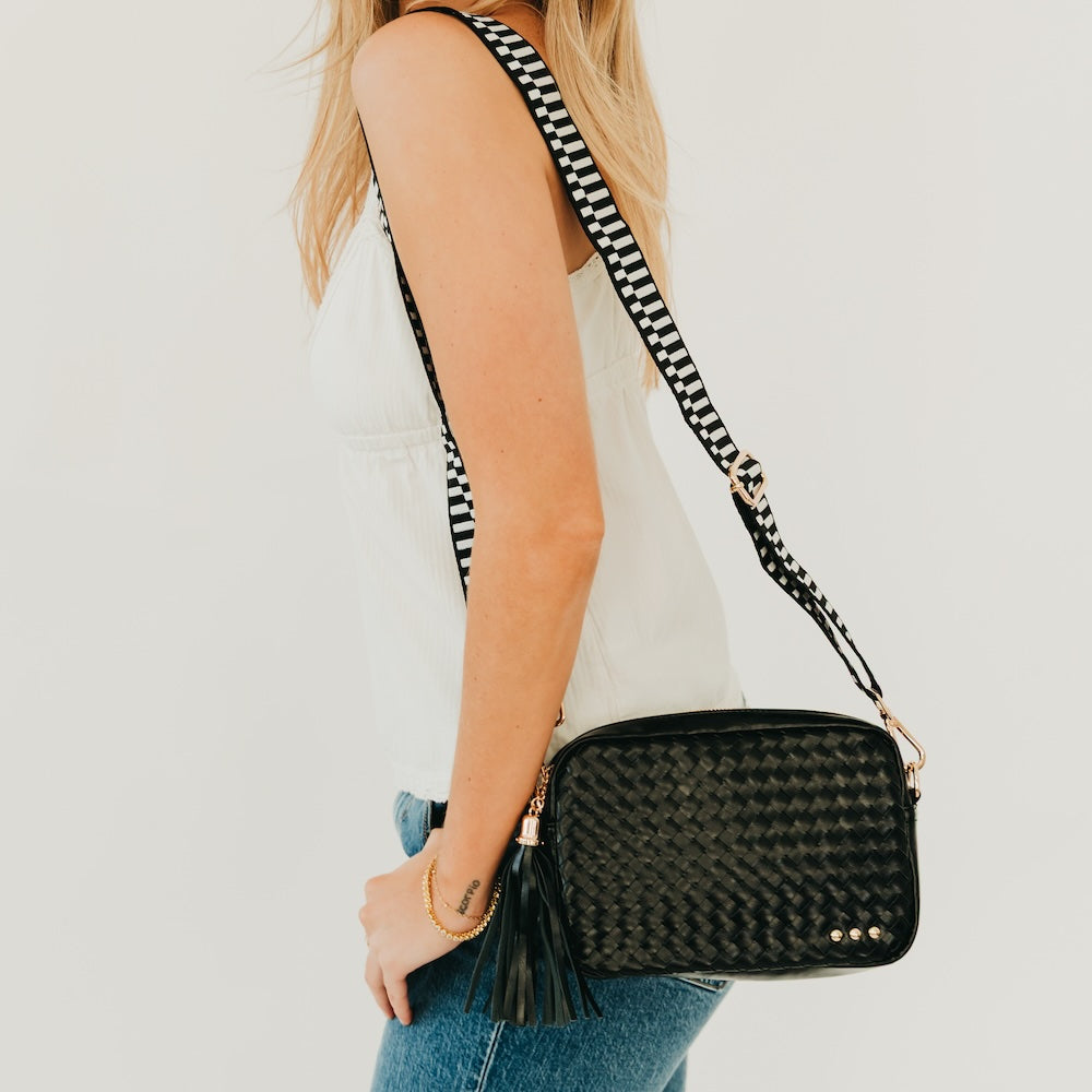 Woven Willow Camera Crossbody Bag Wholesale-Crossbody Bag-Pretty Simple