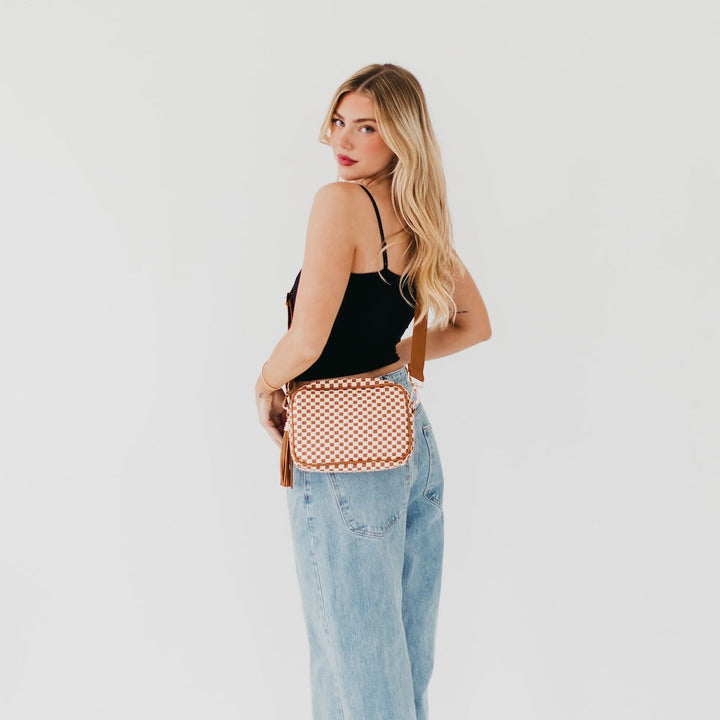 Woven Willow Camera Crossbody Bag Wholesale-Crossbody Bag-Pretty Simple